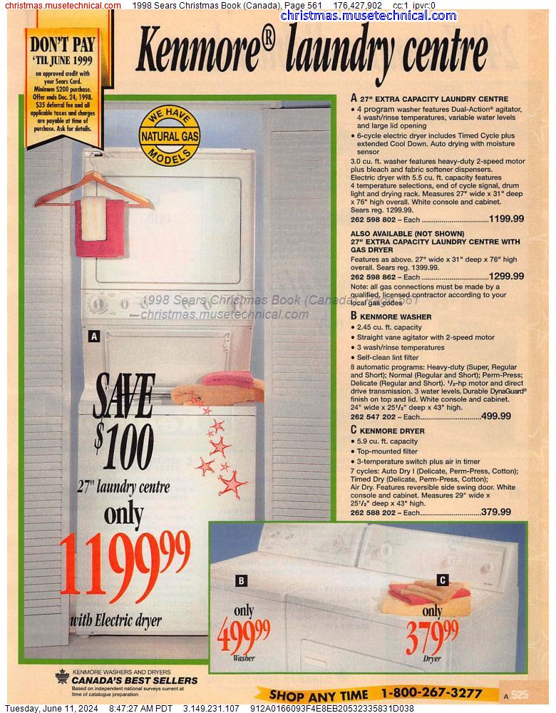 1998 Sears Christmas Book (Canada), Page 561