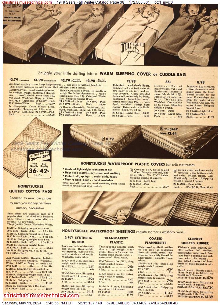1949 Sears Fall Winter Catalog, Page 38