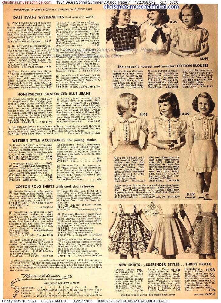 1951 Sears Spring Summer Catalog, Page 7