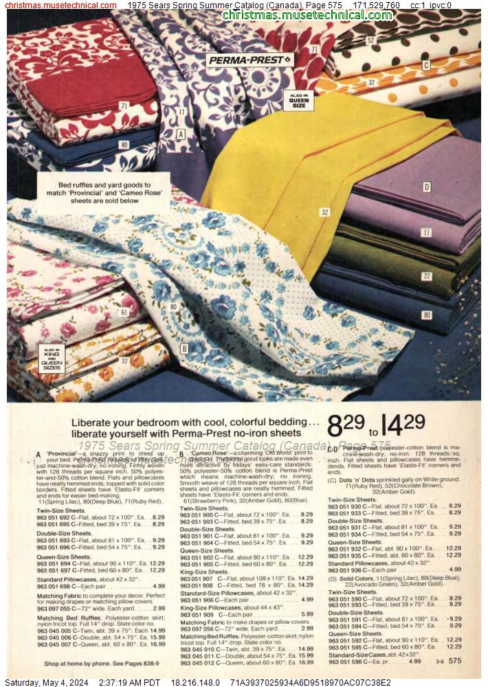 1975 Sears Spring Summer Catalog (Canada), Page 575