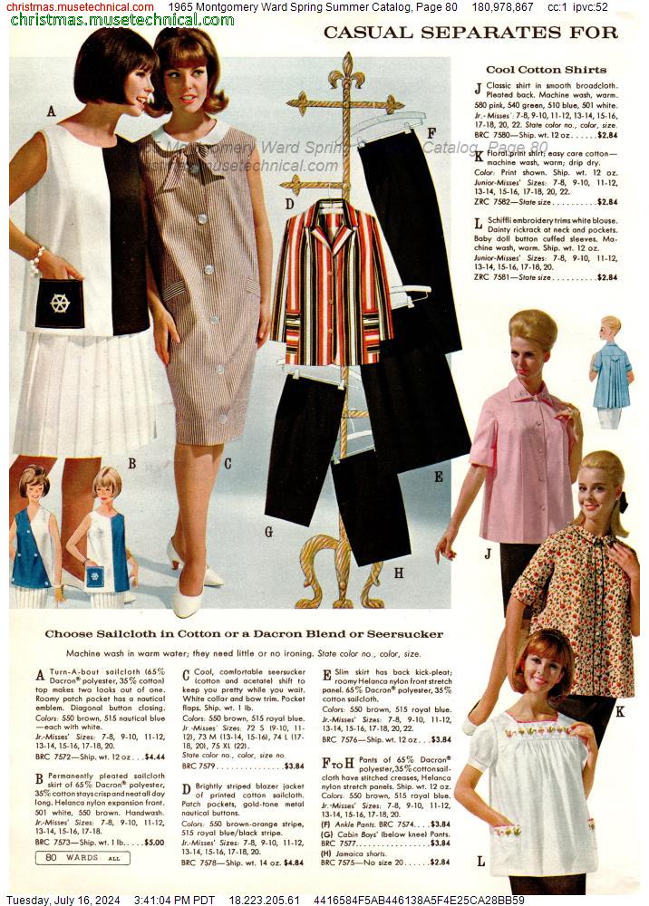 1965 Montgomery Ward Spring Summer Catalog, Page 80
