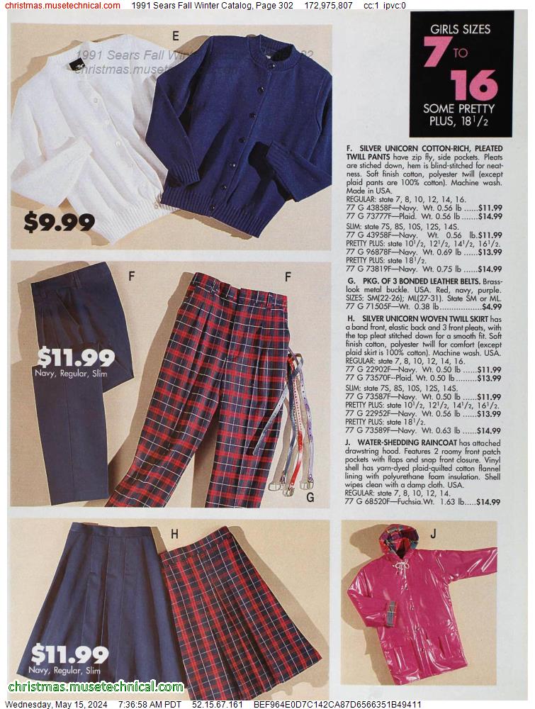 1991 Sears Fall Winter Catalog, Page 302