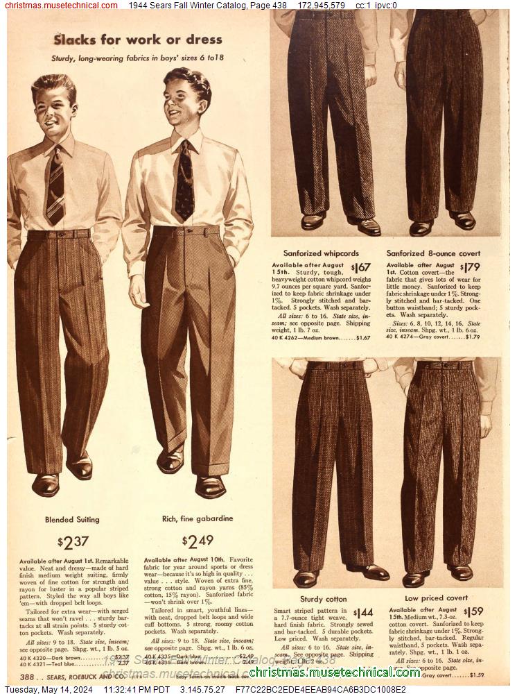 1944 Sears Fall Winter Catalog, Page 438