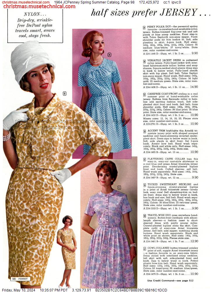 1964 JCPenney Spring Summer Catalog, Page 98