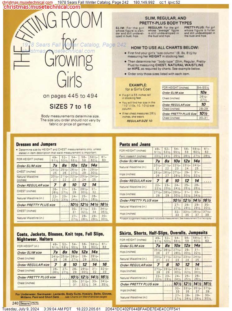1978 Sears Fall Winter Catalog, Page 242