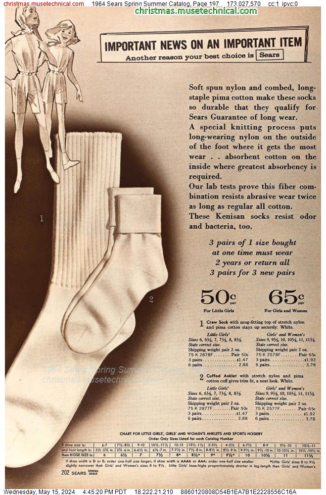 1964 Sears Spring Summer Catalog, Page 197
