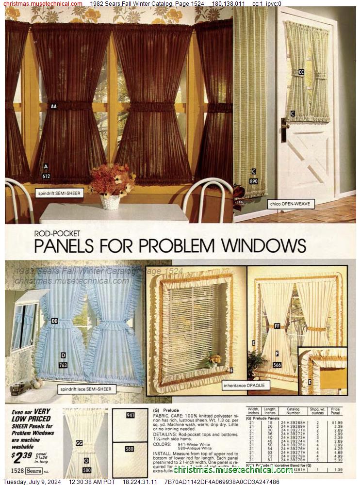 1982 Sears Fall Winter Catalog, Page 1524