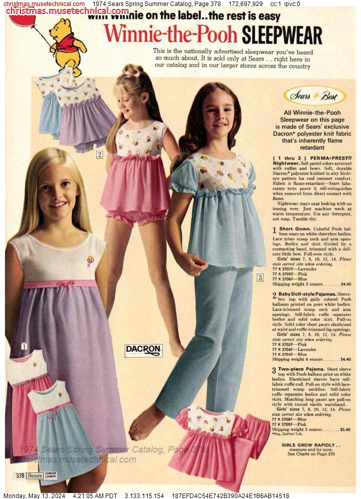 1974 Sears Spring Summer Catalog, Page 378