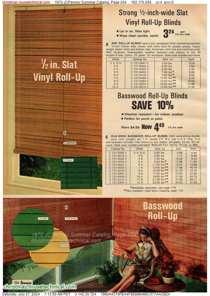 1970 JCPenney Summer Catalog, Page 204