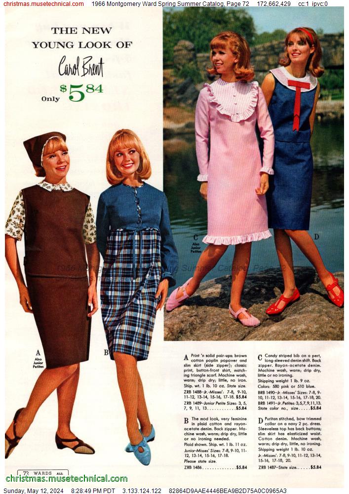 1966 Montgomery Ward Spring Summer Catalog, Page 72