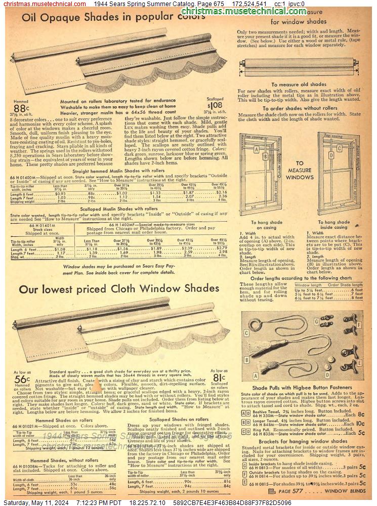 1944 Sears Spring Summer Catalog, Page 675