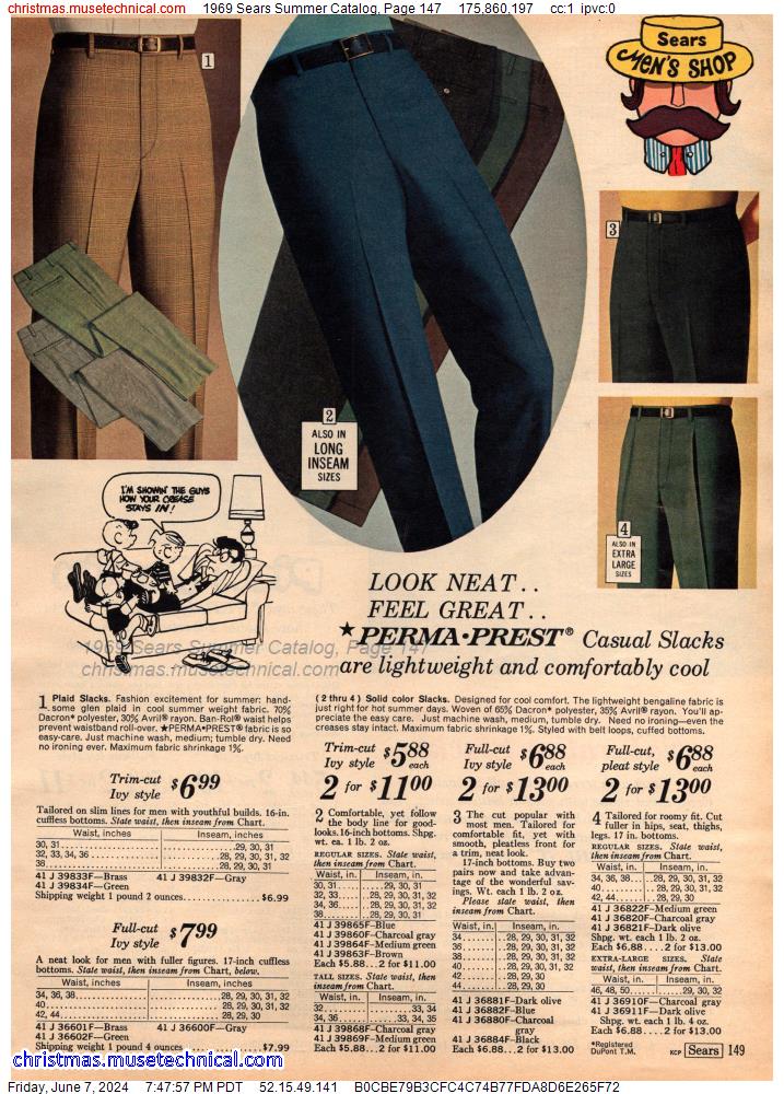 1969 Sears Summer Catalog, Page 147