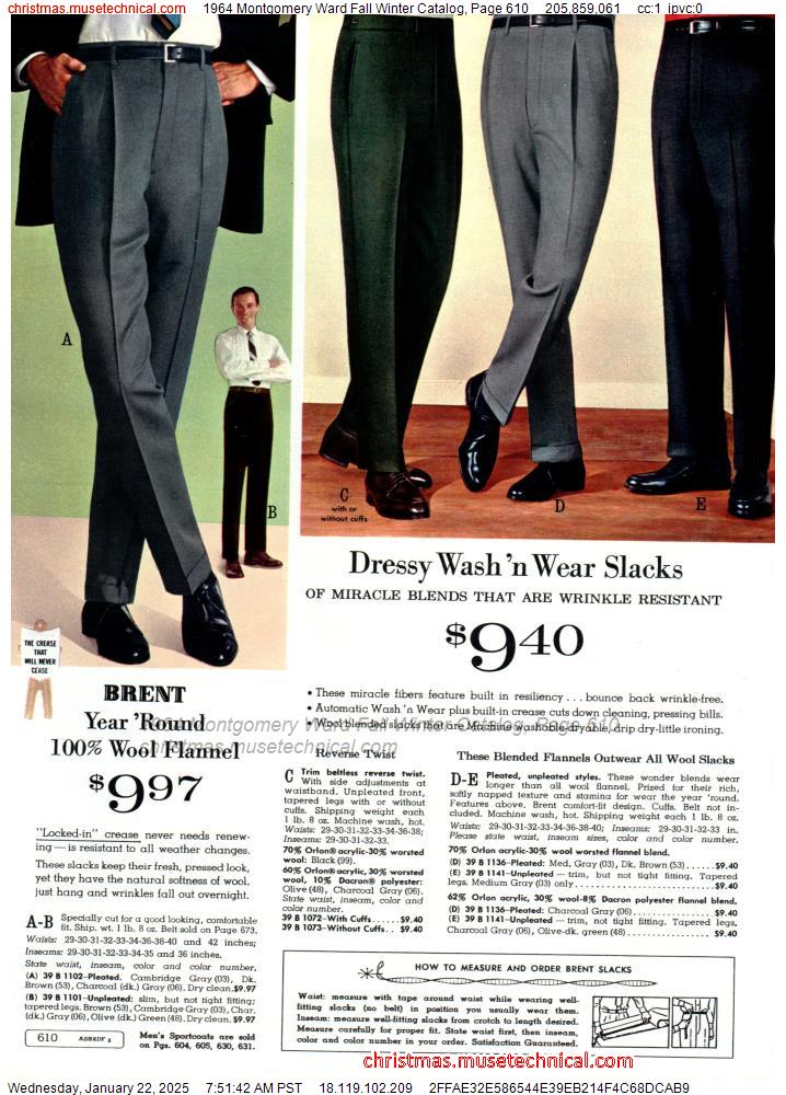 1964 Montgomery Ward Fall Winter Catalog, Page 610