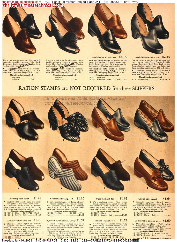 1943 Sears Fall Winter Catalog, Page 351