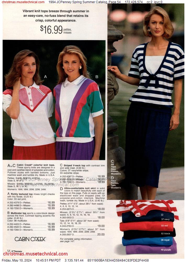 1994 JCPenney Spring Summer Catalog, Page 54