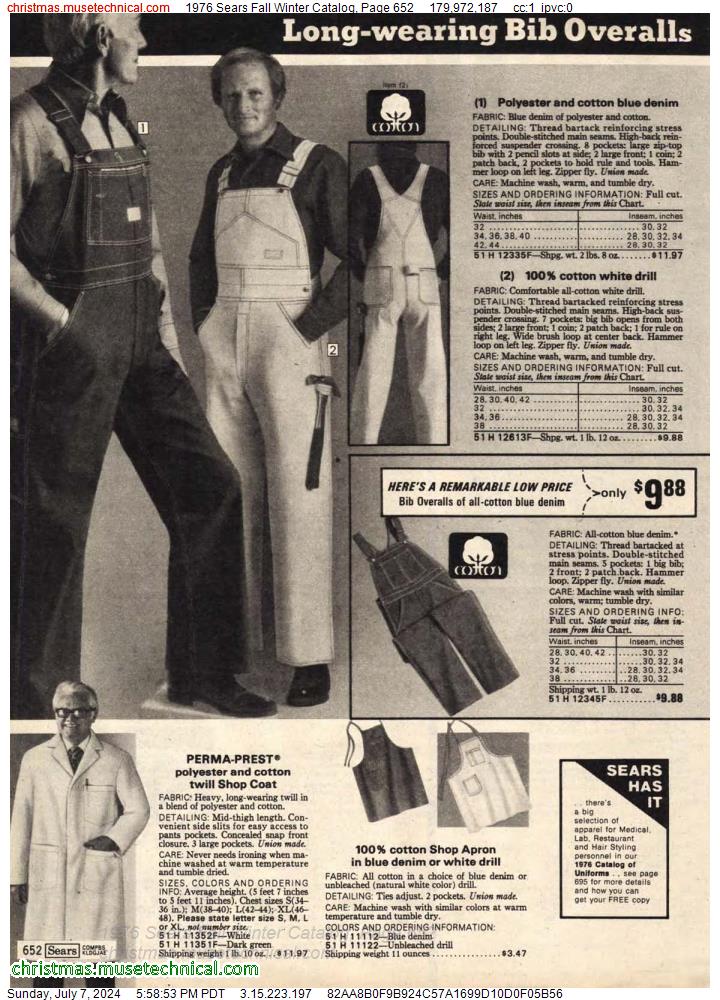 1976 Sears Fall Winter Catalog, Page 652