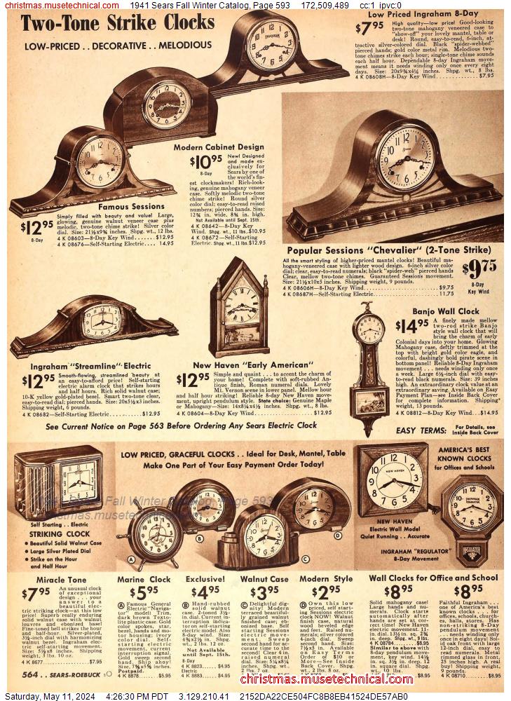1941 Sears Fall Winter Catalog, Page 593