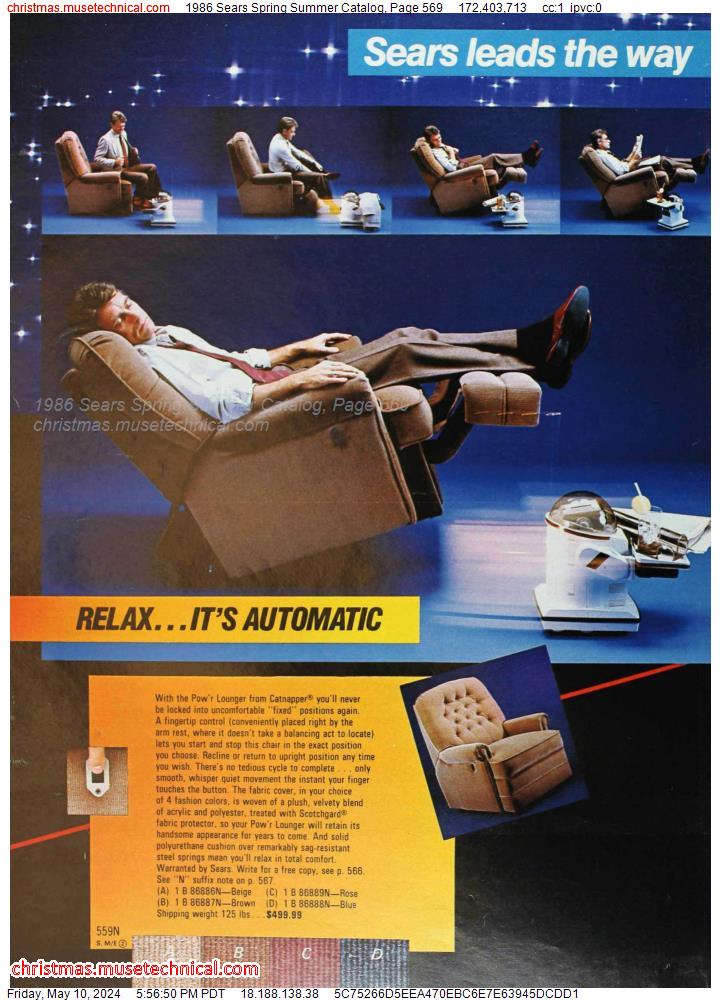 1986 Sears Spring Summer Catalog, Page 569
