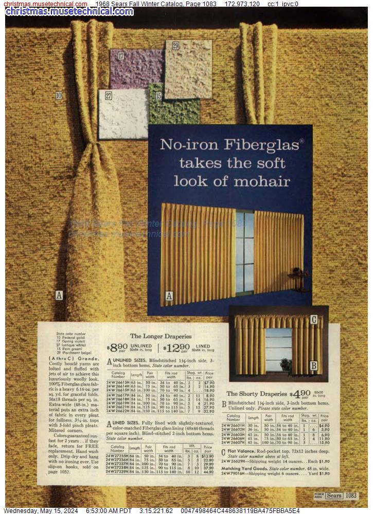 1968 Sears Fall Winter Catalog, Page 1083