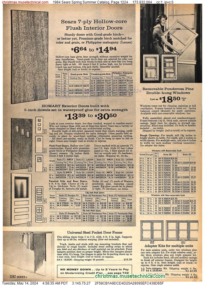1964 Sears Spring Summer Catalog, Page 1224