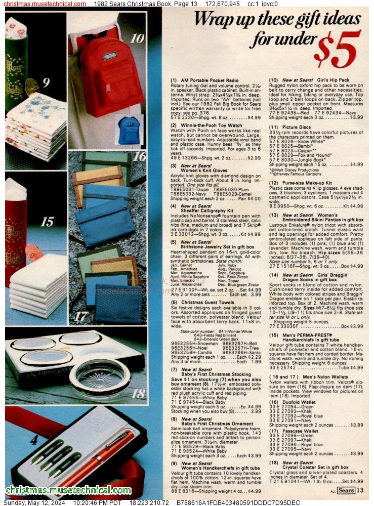 1982 Sears Christmas Book, Page 13