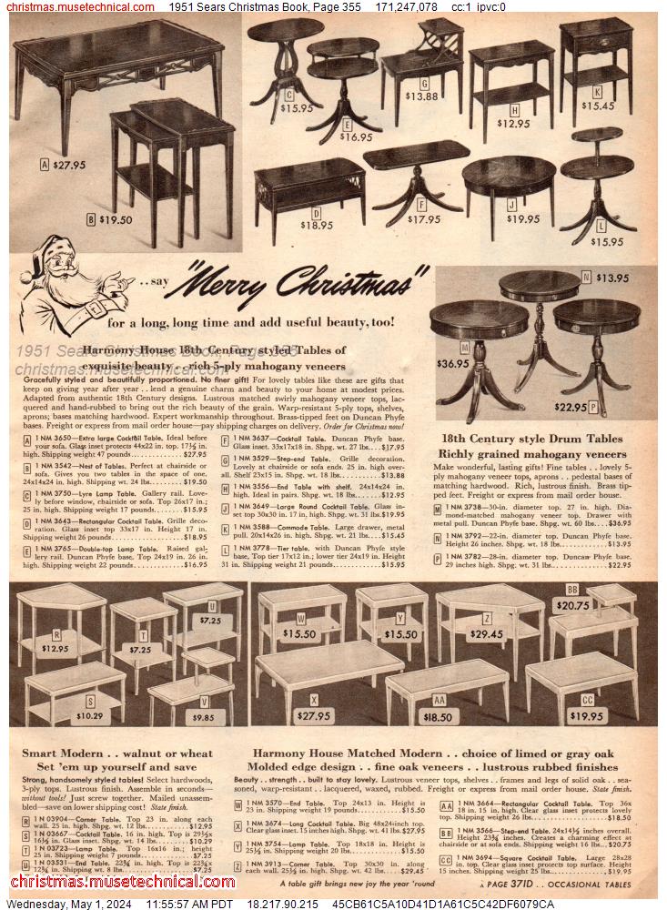 1951 Sears Christmas Book, Page 355