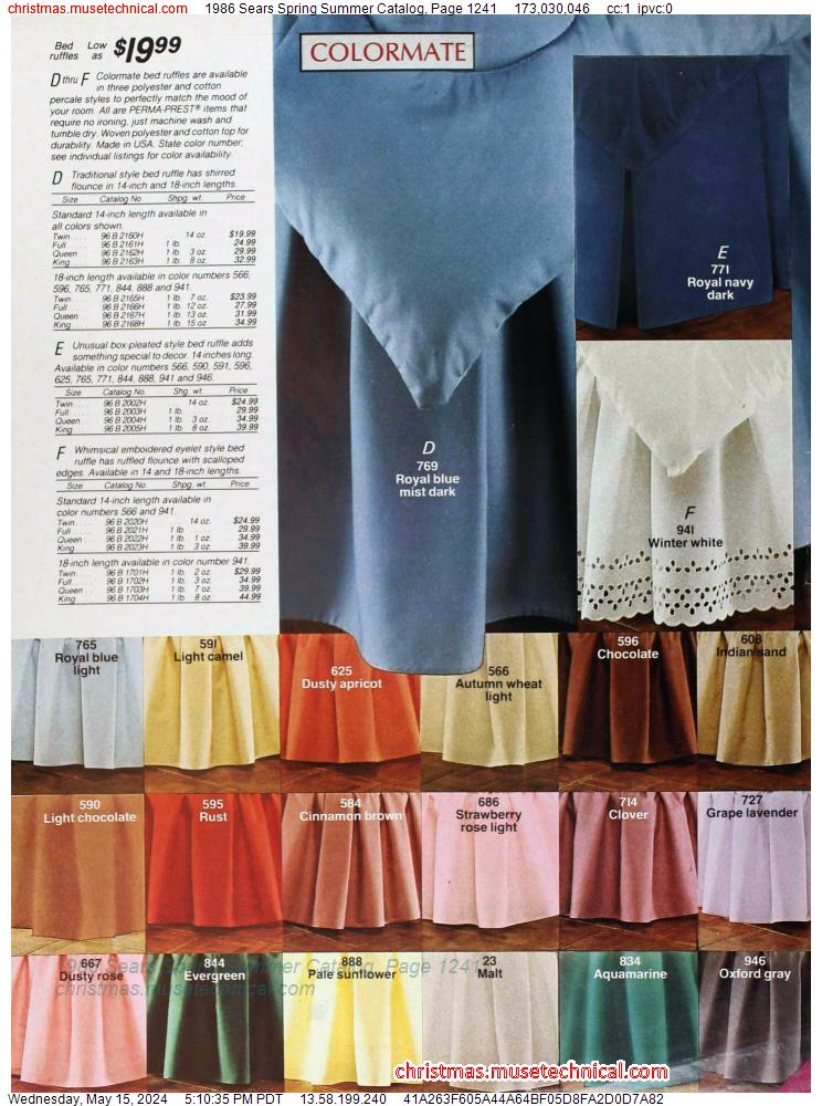 1986 Sears Spring Summer Catalog, Page 1241