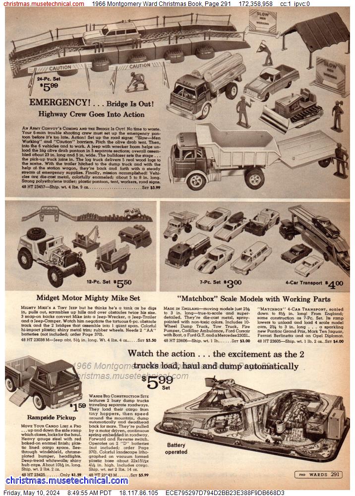 1966 Montgomery Ward Christmas Book, Page 291