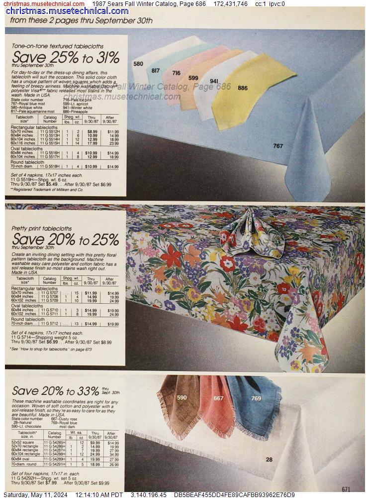 1987 Sears Fall Winter Catalog, Page 686