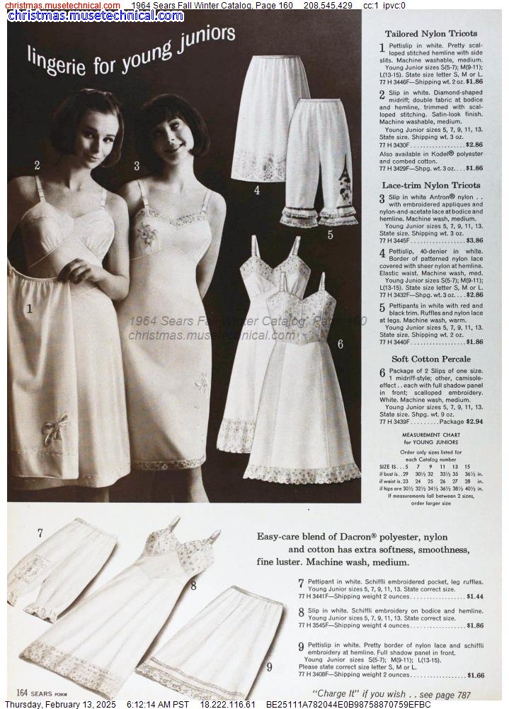 1964 Sears Fall Winter Catalog, Page 160