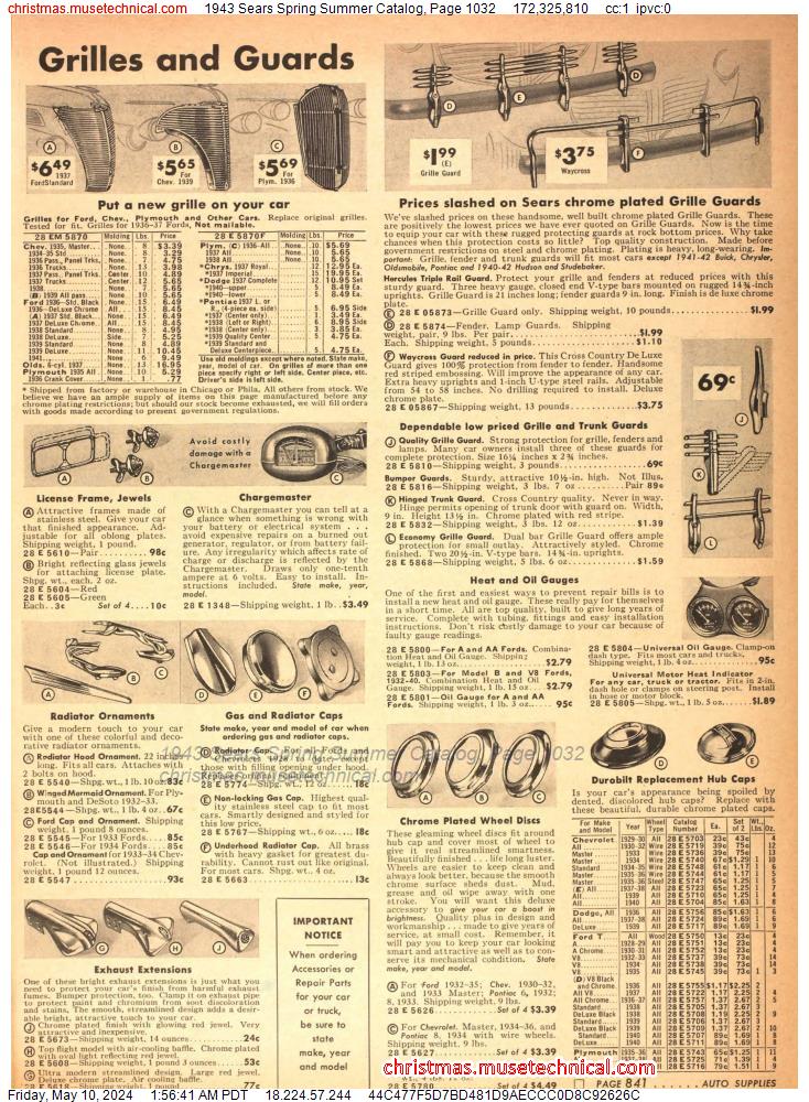 1943 Sears Spring Summer Catalog, Page 1032