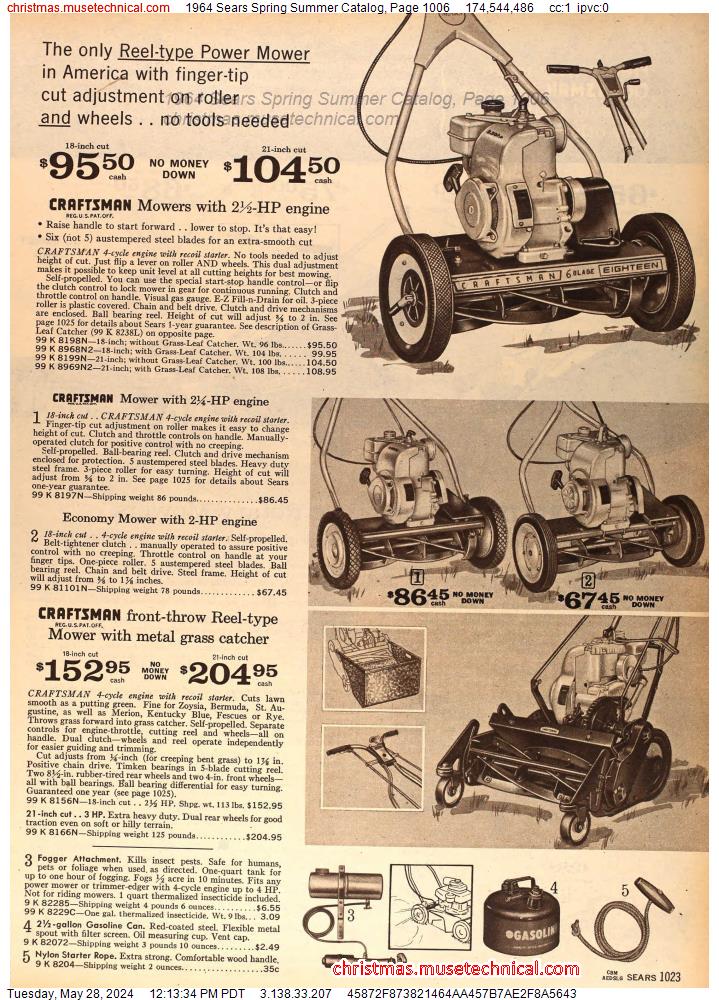 1964 Sears Spring Summer Catalog, Page 1006