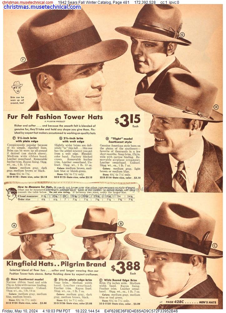 1942 Sears Fall Winter Catalog, Page 481