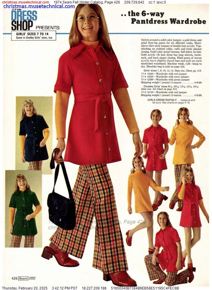 1974 Sears Fall Winter Catalog, Page 426