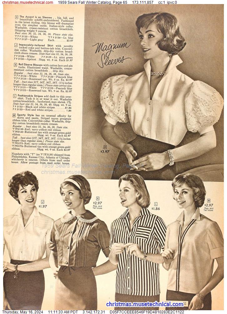1959 Sears Fall Winter Catalog, Page 65