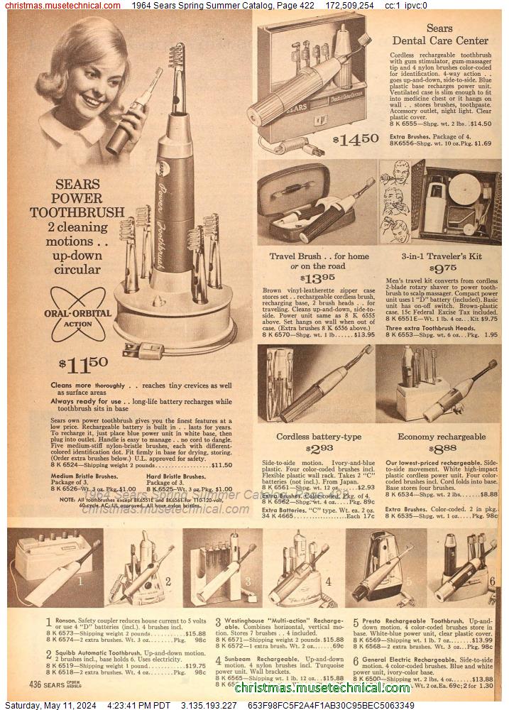 1964 Sears Spring Summer Catalog, Page 422