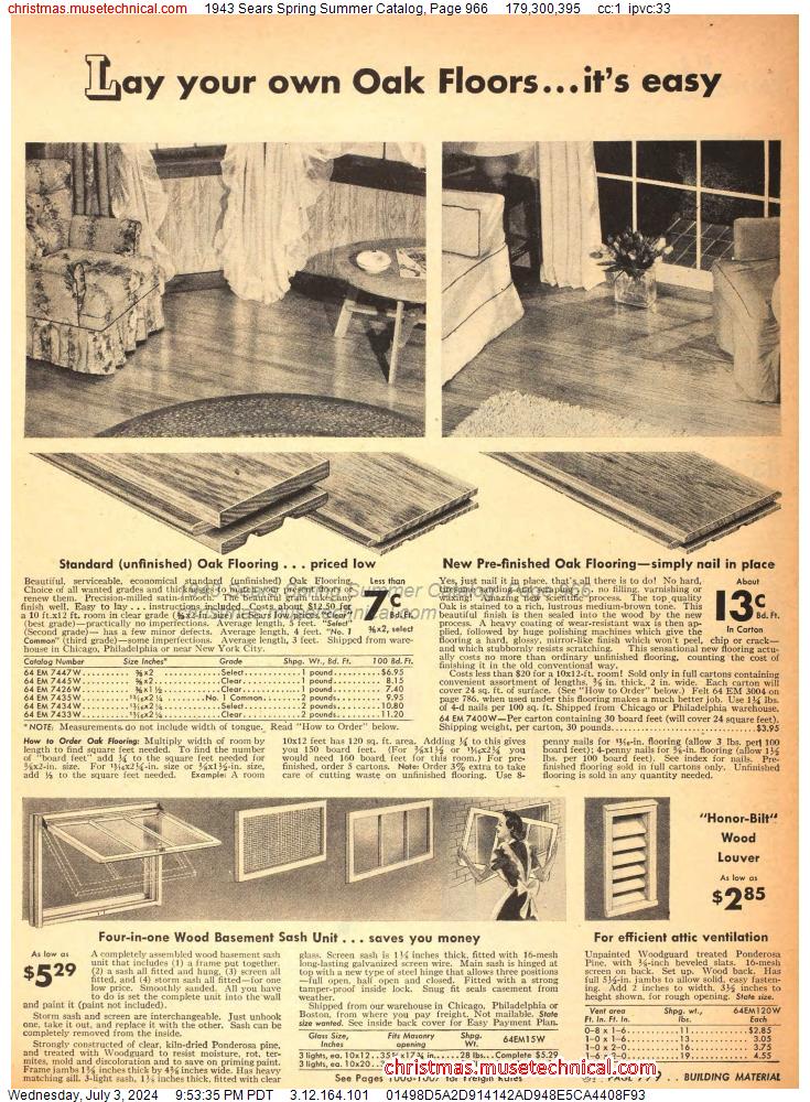 1943 Sears Spring Summer Catalog, Page 966