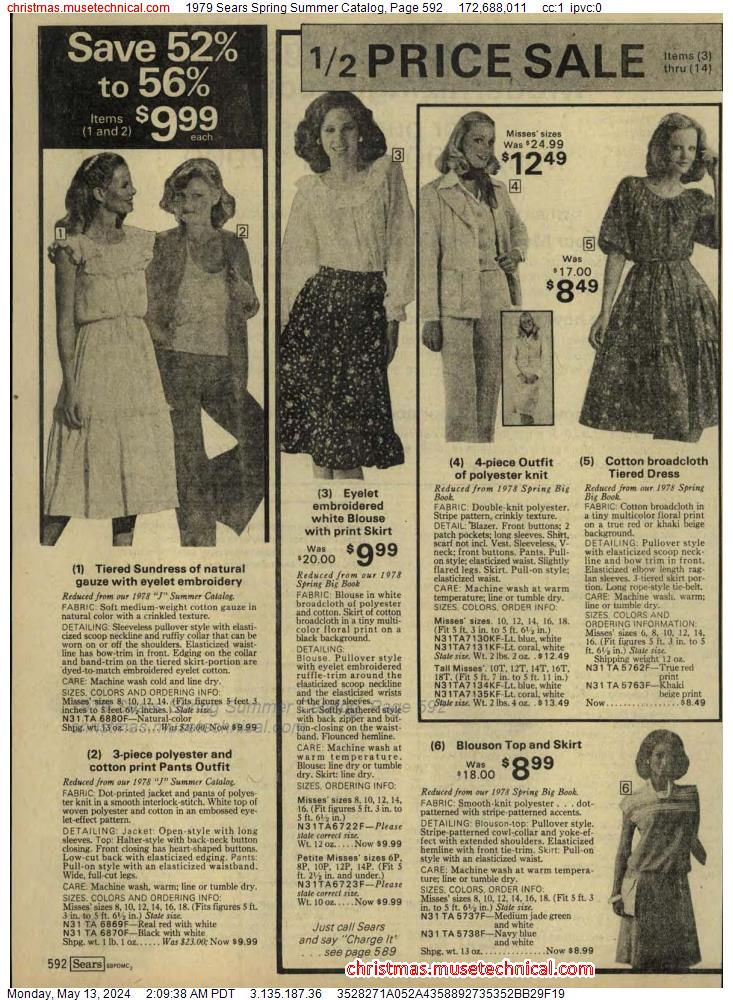 1979 Sears Spring Summer Catalog, Page 592