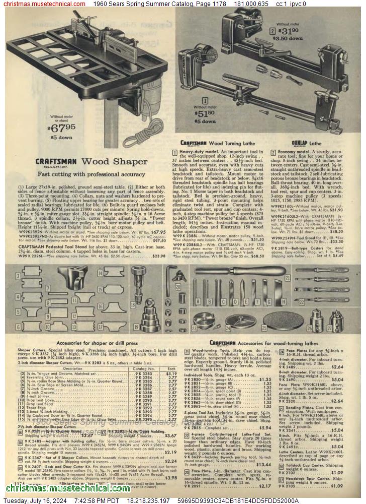 1960 Sears Spring Summer Catalog, Page 1178