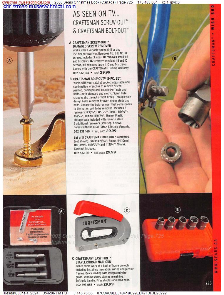 2003 Sears Christmas Book (Canada), Page 725