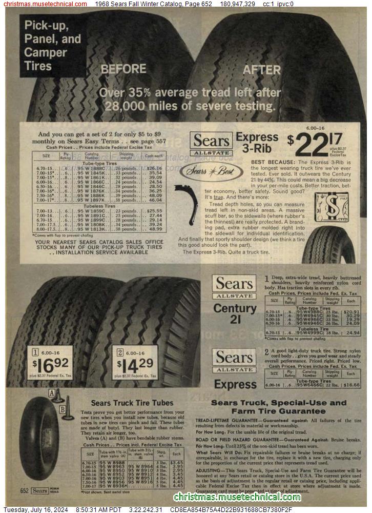 1968 Sears Fall Winter Catalog, Page 652