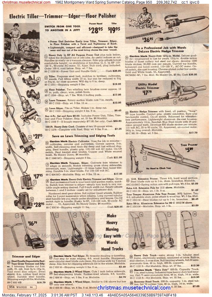 1962 Montgomery Ward Spring Summer Catalog, Page 950