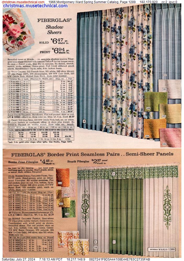 1966 Montgomery Ward Spring Summer Catalog, Page 1289