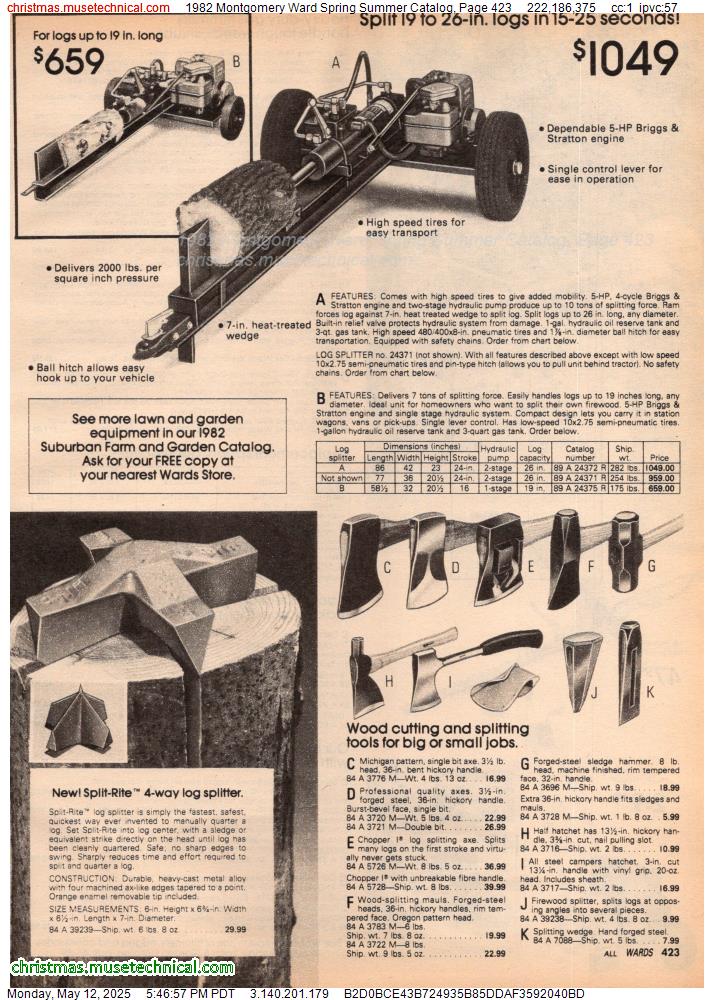 1982 Montgomery Ward Spring Summer Catalog, Page 423