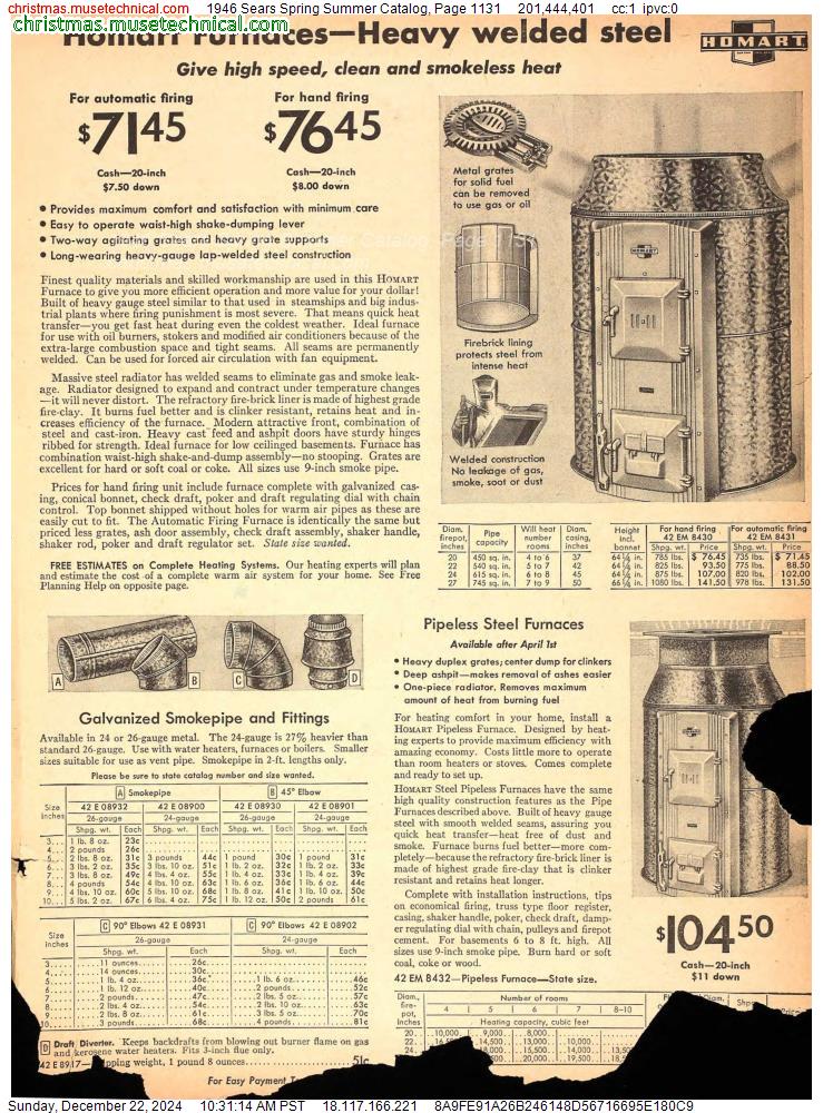 1946 Sears Spring Summer Catalog, Page 1131