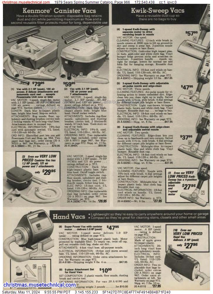 1979 Sears Spring Summer Catalog, Page 966