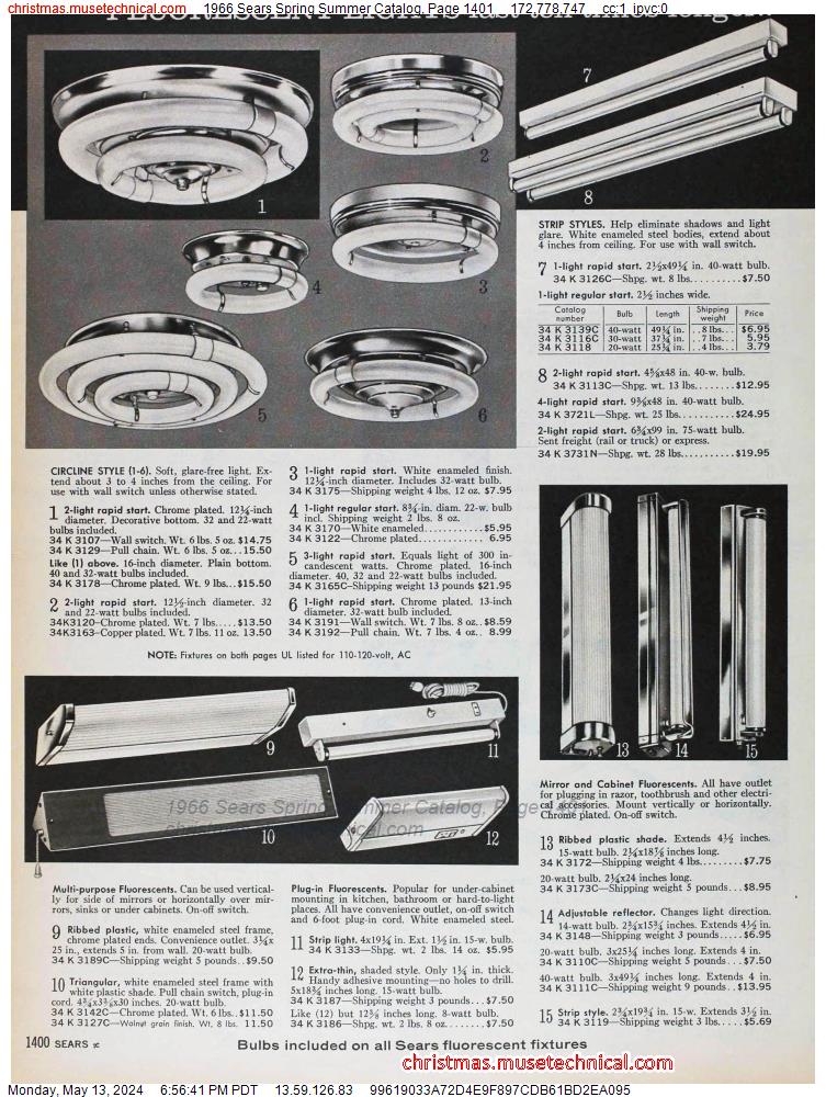 1966 Sears Spring Summer Catalog, Page 1401