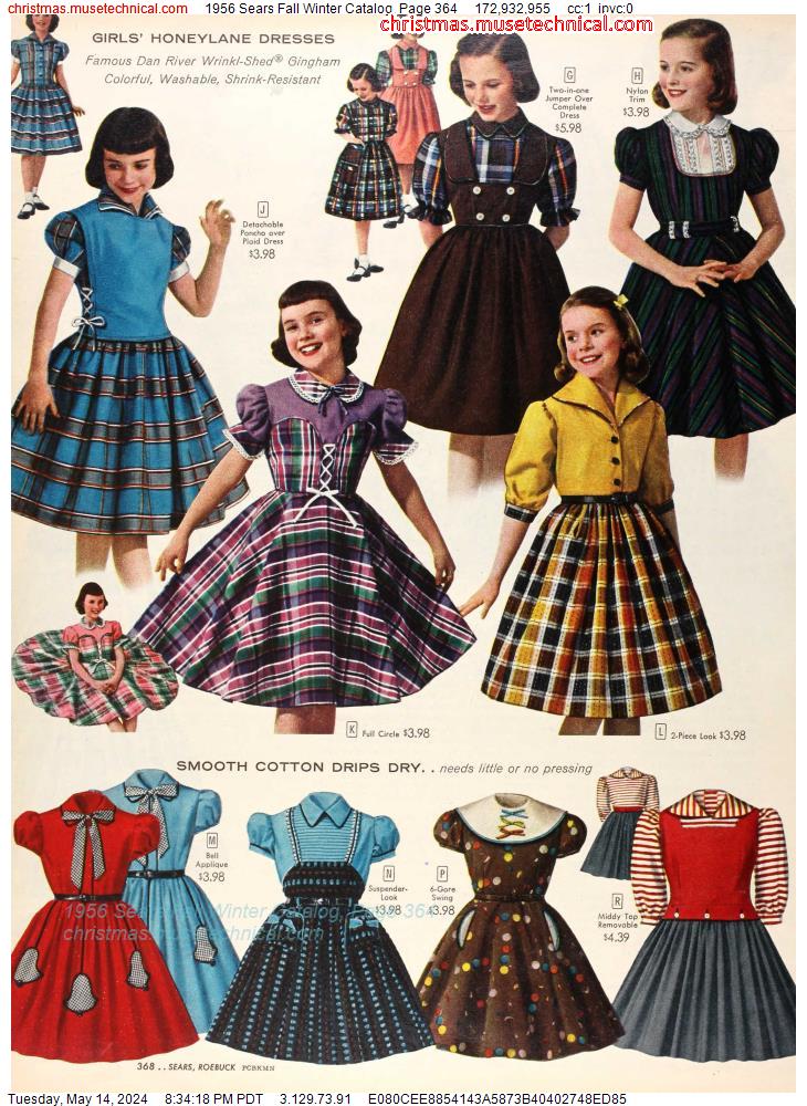 1956 Sears Fall Winter Catalog, Page 364