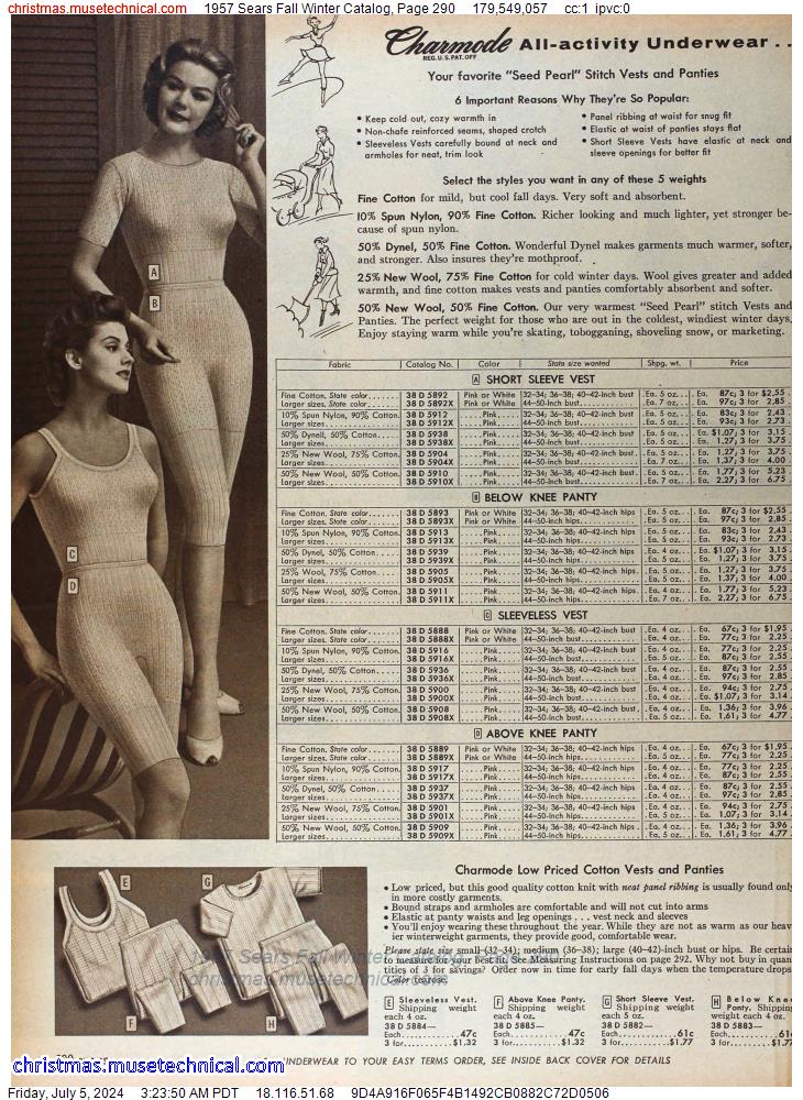 1957 Sears Fall Winter Catalog, Page 290