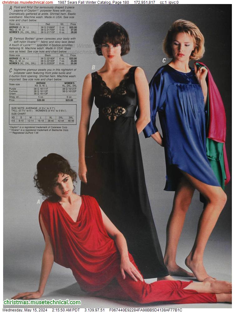 1987 Sears Fall Winter Catalog, Page 180